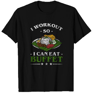 Discover Buffet Delicious Hotel Glutton T Shirts
