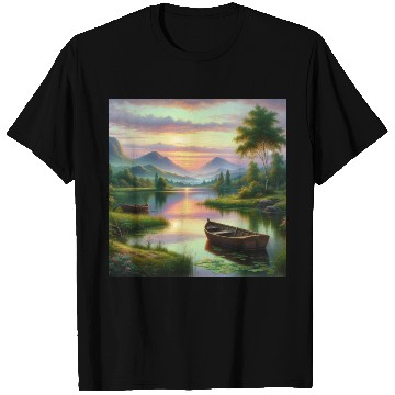 Discover Serenity in Blossom Elegant Floral Art T Shirts