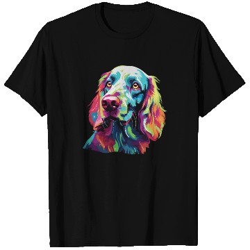 Discover Watercolor Colorful English Setter T Shirts