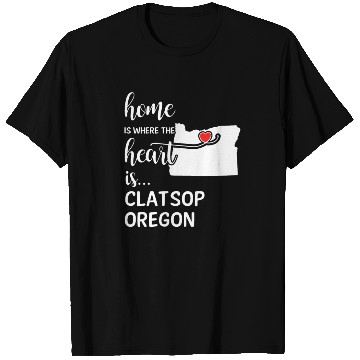 Discover Clatsop County Oregon Is Where My Heart Is Gift T Shirts