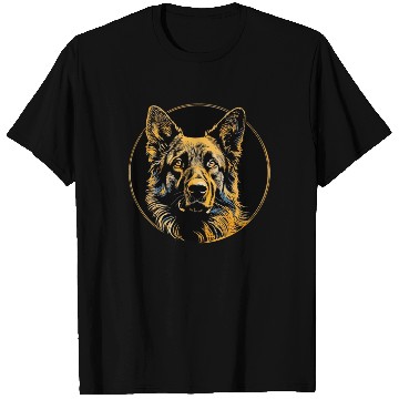 Discover German Shepherd Funny Dog Street Art Comic Pet T Shirts
