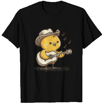 Discover Cute Cowboy Baby Chick Playing Guitar T Shirts