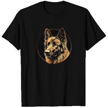 Discover German Shepherd Funny Dog Street Art Comic Pet T Shirts