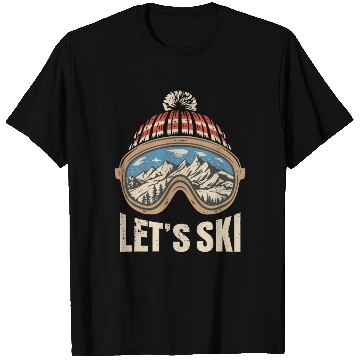 Discover Let's Ski skiing lover T Shirts