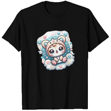 Discover Cloudy Cuddles: Playful Baby Panda T Shirts