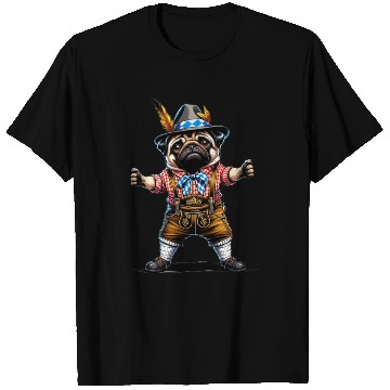 Discover Pug dog Bayern T Shirts