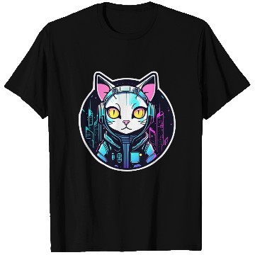 Discover Cyberpunk Cat T Shirts
