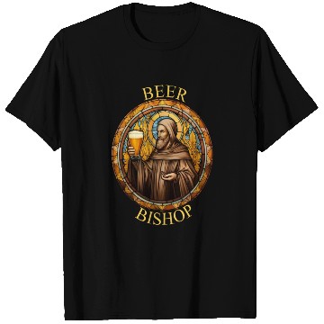 Discover Brewed Blessings: Stained Glass Bishop T Shirts