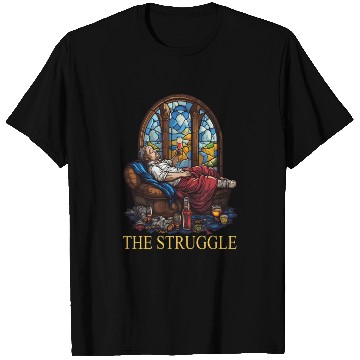 Discover Sip & Sit Comedy: The Struggle Chronicles T Shirts