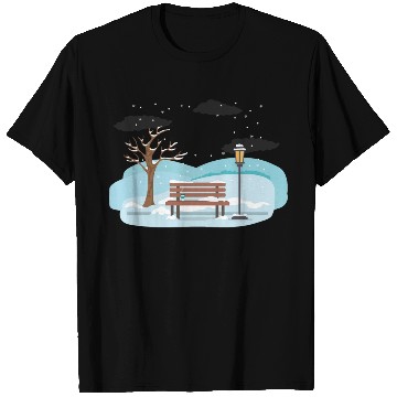 Discover Winter tree scene with spotlight T Shirts