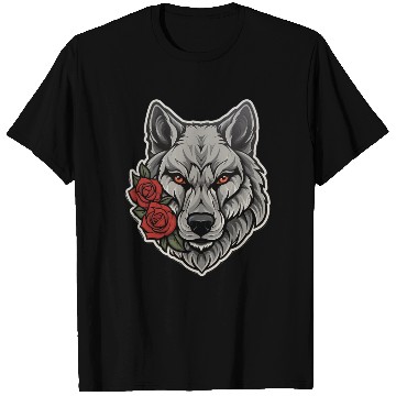 Discover Gothic Wolf Wildlife Illustration T Shirts