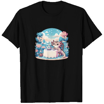 Discover Kawaii Tea Party Pastel Axolotl T Shirts