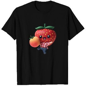 Discover Dancing strawberry with peach T Shirts