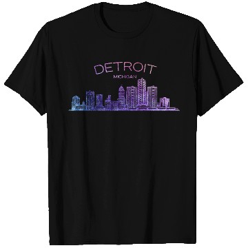 Discover Detroit Skyline T Shirts