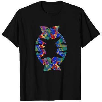 Discover English-W alphabet black font letters T Shirts