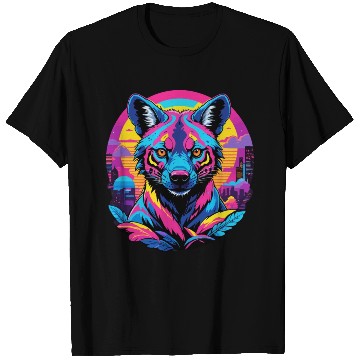 Discover Neon Wild - Urban Hyena Portrait T Shirts