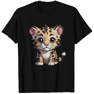 Discover Adorable Baby Leopard - Cute Wildlife Cartoon T Shirts