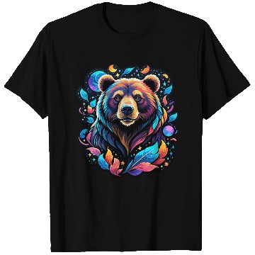 Discover Mystical Galaxy Bear - Celestial Wilderness Art T Shirts