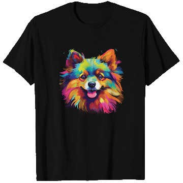 Discover Watercolor Colorful Pomeranian T Shirts