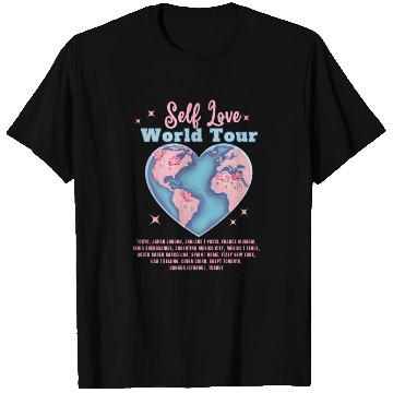 Discover Self Love Club World Tour Retro Positive Aesthetic T Shirts