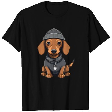 Discover Cute dachshund with hat and T Shirts