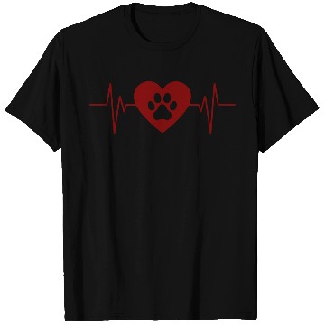 Discover Dog Pet Heart Beat Vibe T Shirts