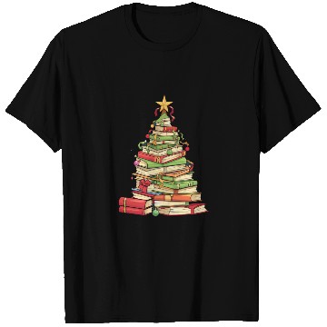 Discover Bookworm Christmas Tree books T Shirts