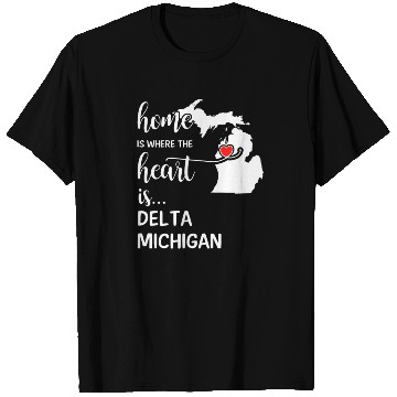 Discover Delta County Michigan Is Where My Heart Is Gift T Shirts