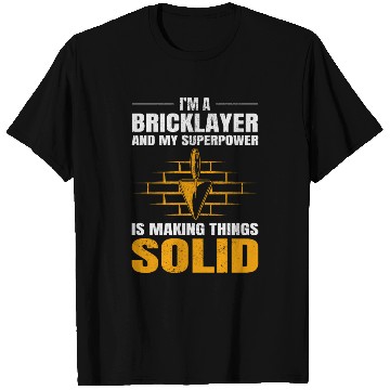 Discover Bricklayer Bricklaying Brick Mason Wall Builder T Shirts