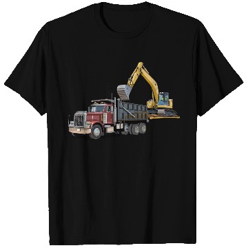 Discover Dump Truck and Excavator T Shirts