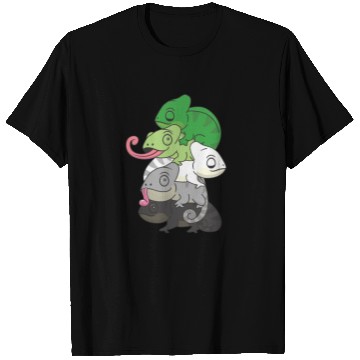 Discover Aromantic Flag Pride Lgbtq Cute Chameleon Pile T Shirts
