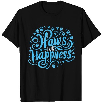 Discover typography T Shirts design Paws for Happiness