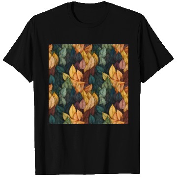 Discover Colorful Fall Leaves Pattern T Shirts
