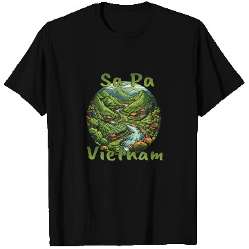 Discover Pa Vietnam: Green Rice Terraces T Shirts