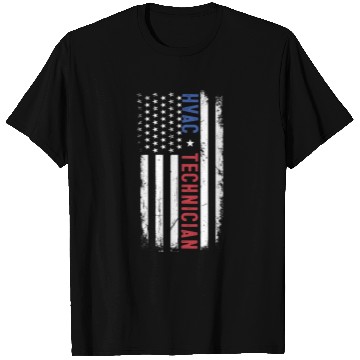 Discover HVAC Technician US American Flag HVAC Mechanic T Shirts