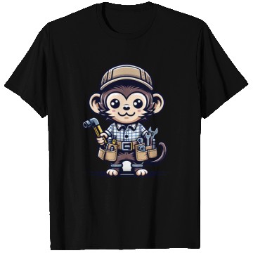 Discover Cute Monkey Craftsman T Shirts