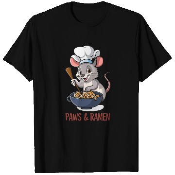 Discover Paws and Ramen Funny Rat Animal Sayings T Shirts