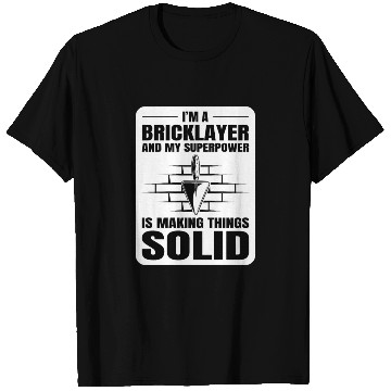 Discover Bricklayer Bricklaying Brick Mason Wall Builder T Shirts