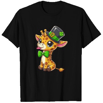 Discover St. Patrick's Day Giraffe: Cute Kawaii Style T Shirts