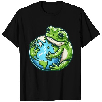 Discover Frog Embracing Earth: Earth Day T Shirts