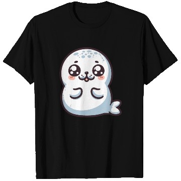 Discover Playful Seal Cartoon T Shirts