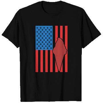 Discover Ice Cream US Flag T Shirts