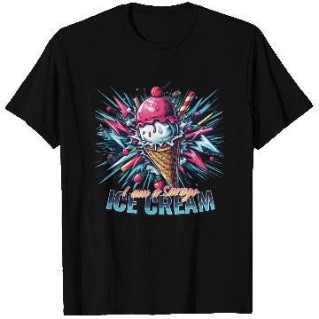 Discover I am a savage ice cream, blue pink colorful T Shirts