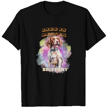 Discover Surrealism Starry Night Brittany Spaniel Dog T Shirts