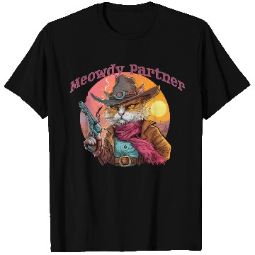 Discover Purrfect Outlaw Showdown - Meowdy Partner T Shirts