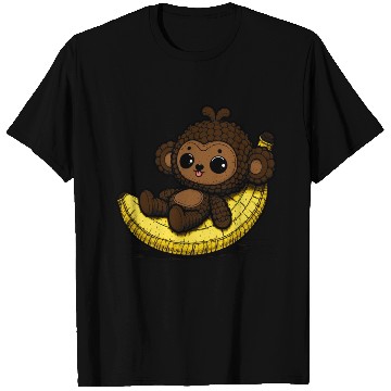 Discover Amigurumi Monkey Chills On Banana T Shirts