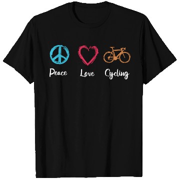 Discover Peace Love Cycling T Shirts