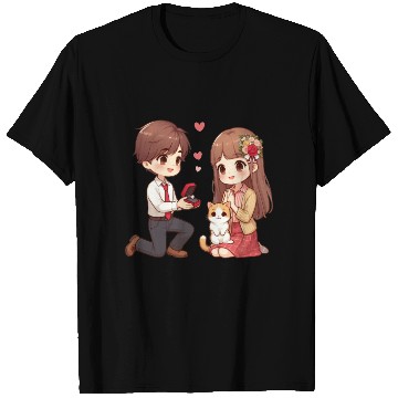 Discover A Man proposing beautiful girl on Valentine s day T Shirts
