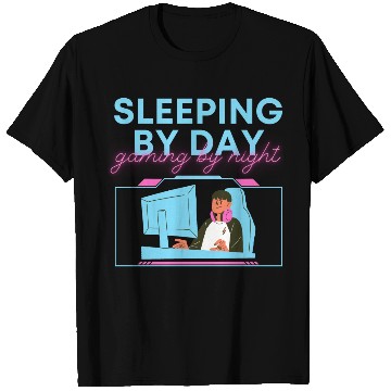 Discover Sleeping By Day Gaming By Night T Shirts
