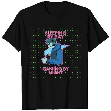 Discover Sleeping By Day Gaming By Night T Shirts